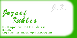 jozsef kuklis business card